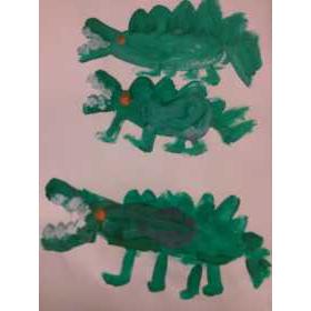 Krokodil schilderen