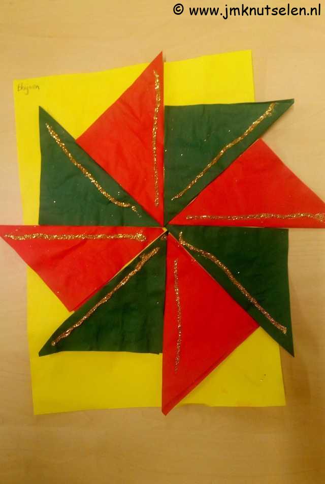 Kerstster vouwen 3