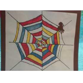 Mondriaan spinnenweb