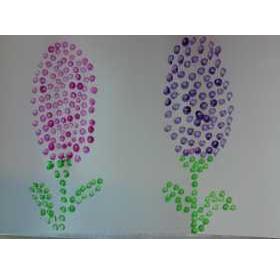 Hyacinten met wattenstaafjes